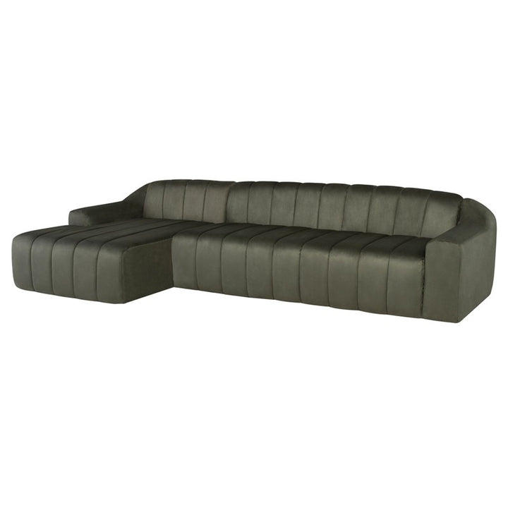 Coraline Sectional Sofa-Nuevo-NUEVO-HGSN428-SectionalsSage Microsuede-Right-10-France and Son
