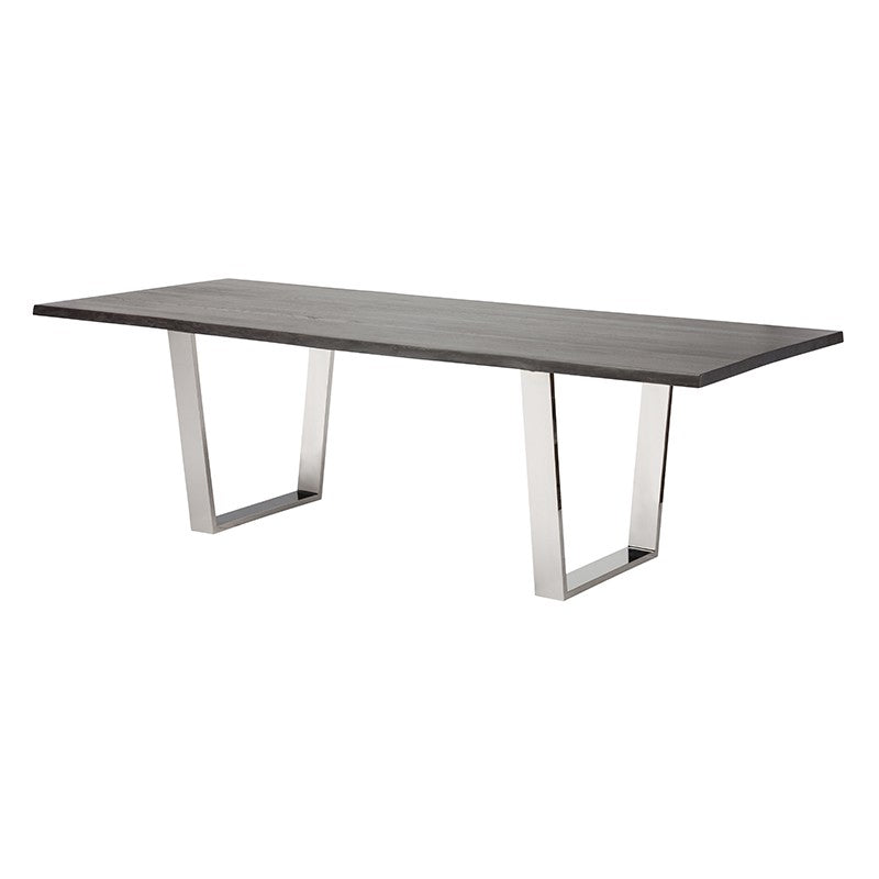 Versailles Dining Table-Nuevo-NUEVO-HGSR247-Dining TablesSmall-Oxidized Grey-polished steel-25-France and Son