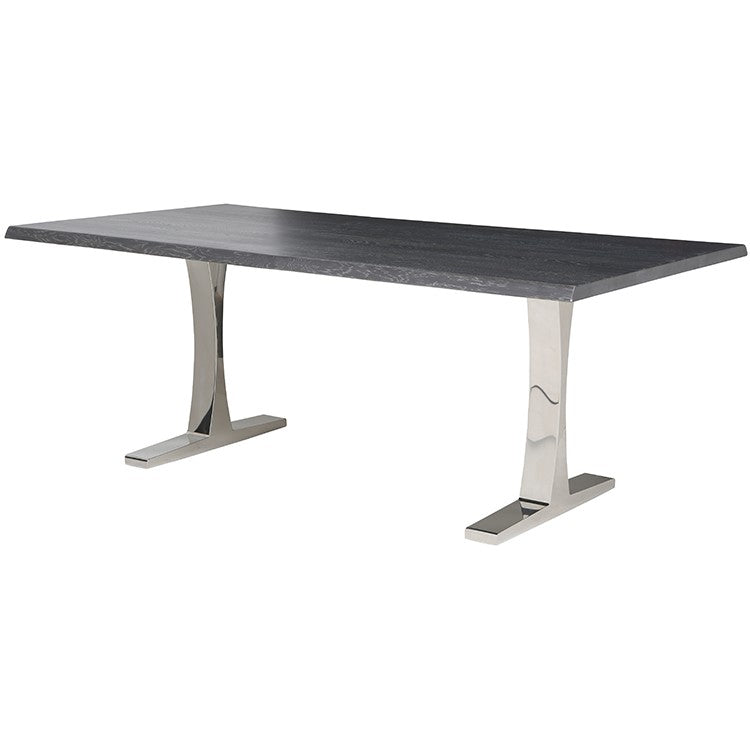Toulouse Dining Table-Nuevo-NUEVO-HGSR321-Dining TablesSmall-Silver Legs-Grey-22-France and Son