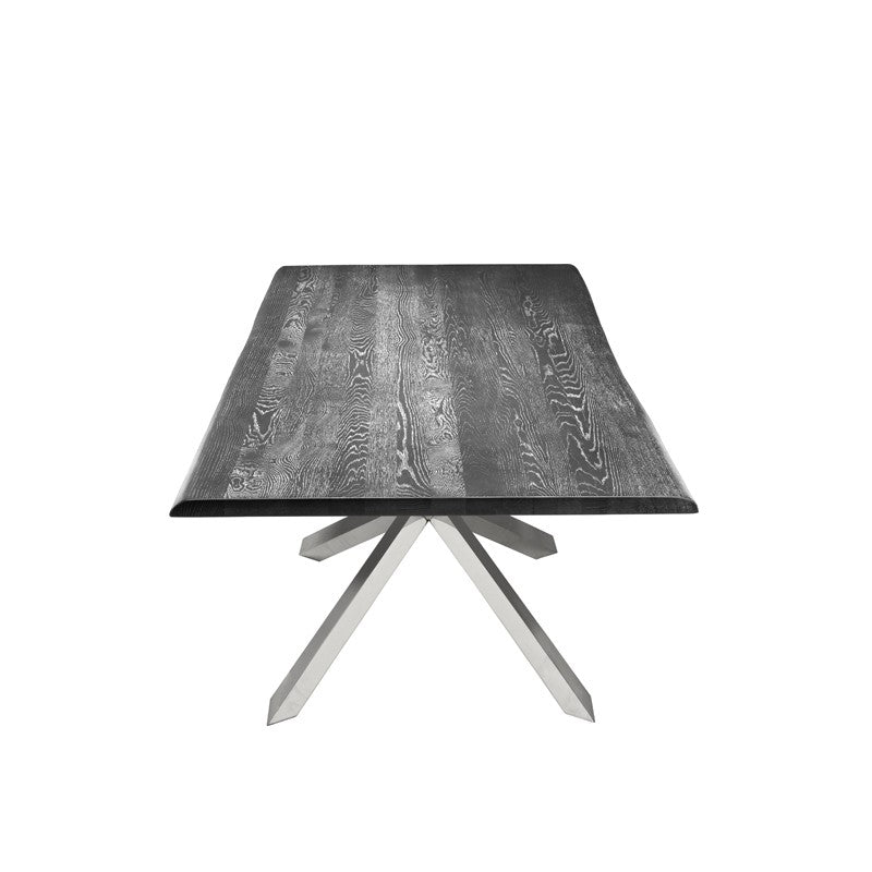 Couture Dining Table-Nuevo-NUEVO-HGSX194-Dining Tablesseared oak-matte black base-Small-25-France and Son