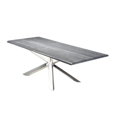 Couture Dining Table-Nuevo-NUEVO-HGSR327-Dining Tablesoxidized grey oak-polished stainless base-Small-23-France and Son