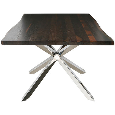 Couture Dining Table-Nuevo-NUEVO-HGSX194-Dining Tablesseared oak-matte black base-Small-16-France and Son