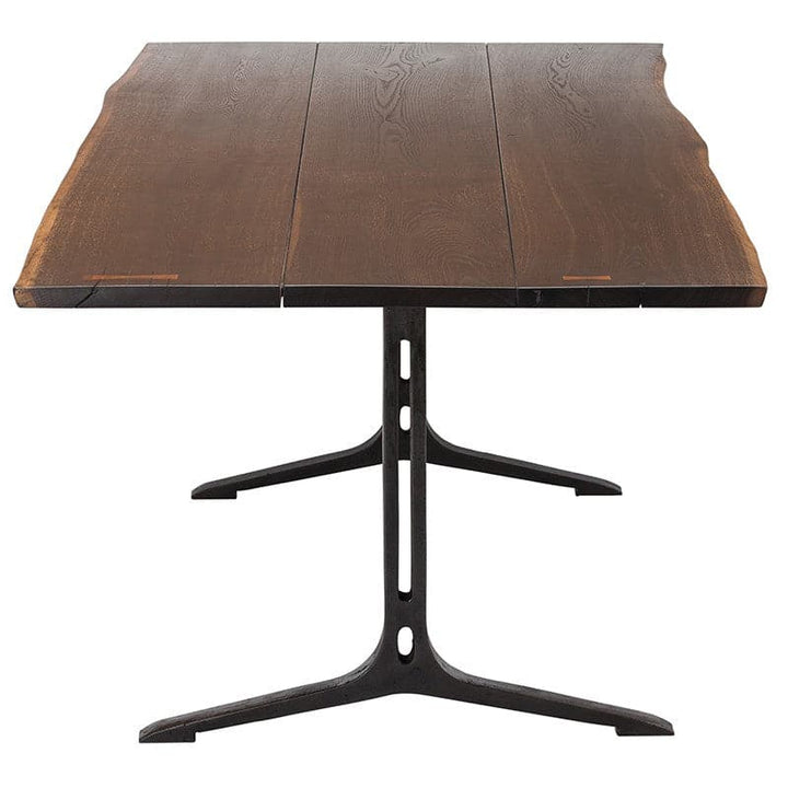 Samara Dining Table-Nuevo-NUEVO-HGSR554-Dining Tablesblack cast iron legs-seared oak-3-France and Son
