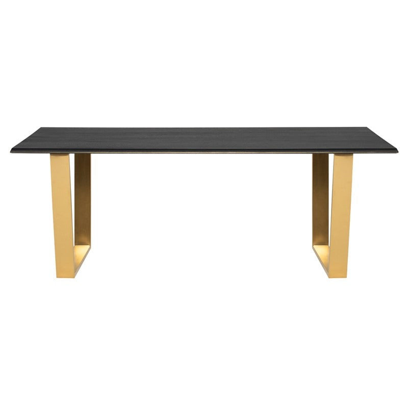 Linea Dining Table-Nuevo-NUEVO-HGSR830-Dining TablesBrushed Gold-Small-5-France and Son