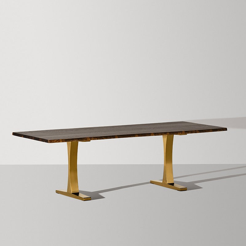 Toulouse Dining Table-Nuevo-NUEVO-HGNA482-Dining TablesSmall-Gold Legs-White-3-France and Son