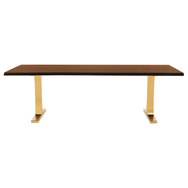 Toulouse Dining Table-Nuevo-NUEVO-HGNA482-Dining TablesSmall-Gold Legs-White-26-France and Son