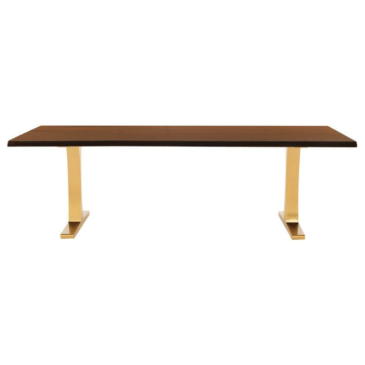Toulouse Dining Table-Nuevo-NUEVO-HGNA482-Dining TablesSmall-Gold Legs-White-26-France and Son