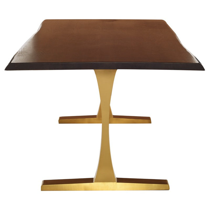 Toulouse Dining Table-Nuevo-NUEVO-HGNA482-Dining TablesSmall-Gold Legs-White-27-France and Son
