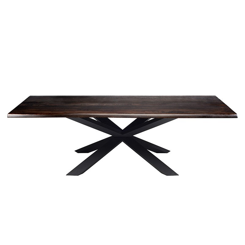Couture Dining Table-Nuevo-NUEVO-HGSX194-Dining Tablesseared oak-matte black base-Small-6-France and Son