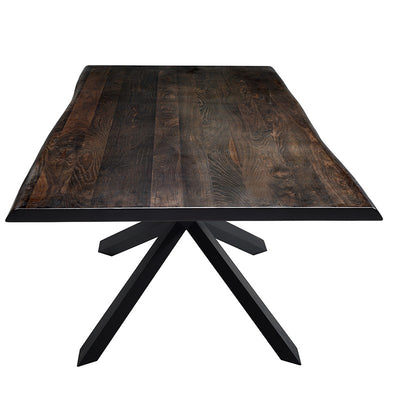 Couture Dining Table-Nuevo-NUEVO-HGSX194-Dining Tablesseared oak-matte black base-Small-7-France and Son