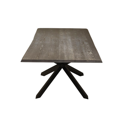 Couture Dining Table-Nuevo-NUEVO-HGSX194-Dining Tablesseared oak-matte black base-Small-20-France and Son