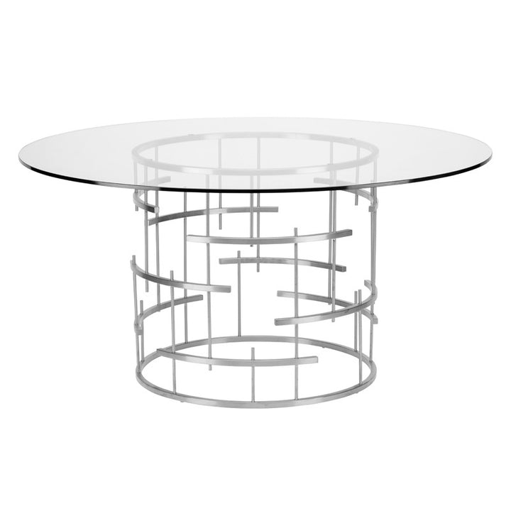 Tiffany Dining Table-Nuevo-NUEVO-HGSX214-Dining TablesRound-Silver-12-France and Son