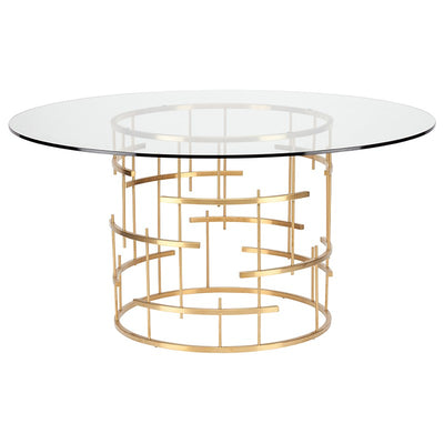 Tiffany Dining Table-Nuevo-NUEVO-HGSX216-Dining TablesRound-Gold-8-France and Son