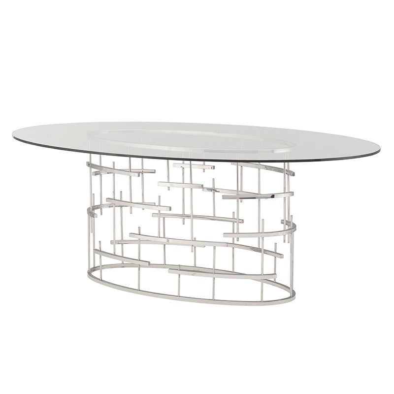 Tiffany Dining Table-Nuevo-NUEVO-HGSX218-Dining TablesOval-Silver-6-France and Son