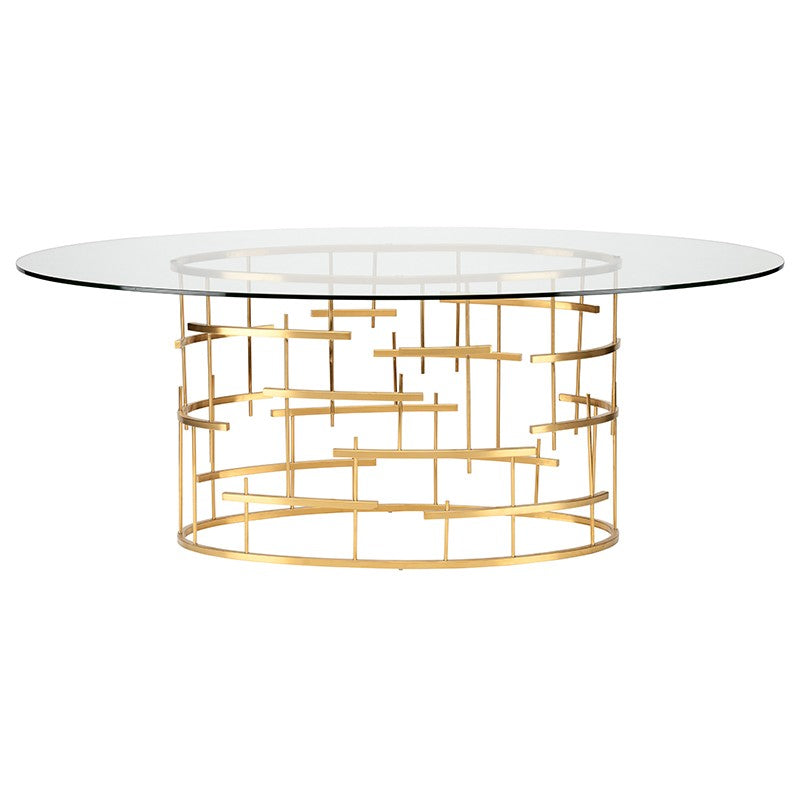 Tiffany Dining Table-Nuevo-NUEVO-HGSX220-Dining TablesOval-Gold-3-France and Son