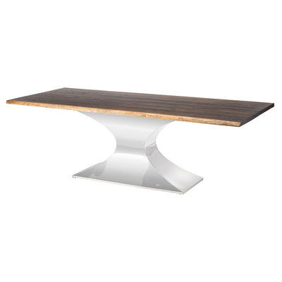Praetorian Dining Table-Nuevo-NUEVO-HGSX228-Dining TablesMedium-polished stainless-seared oak-27-France and Son