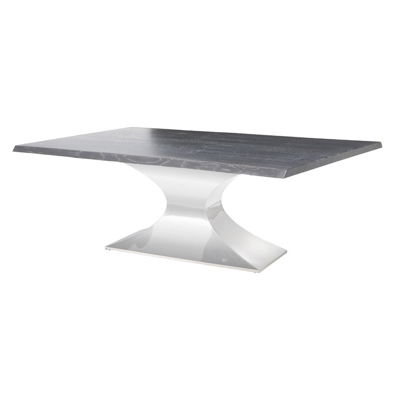 Praetorian Dining Table-Nuevo-NUEVO-HGSX230-Dining TablesMedium-polished stainless-oxidized grey oak-32-France and Son