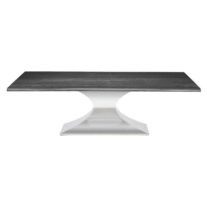 Praetorian Dining Table-Nuevo-NUEVO-HGSX222-Dining TablesSmall-polished stainless-clear tempered glass-33-France and Son