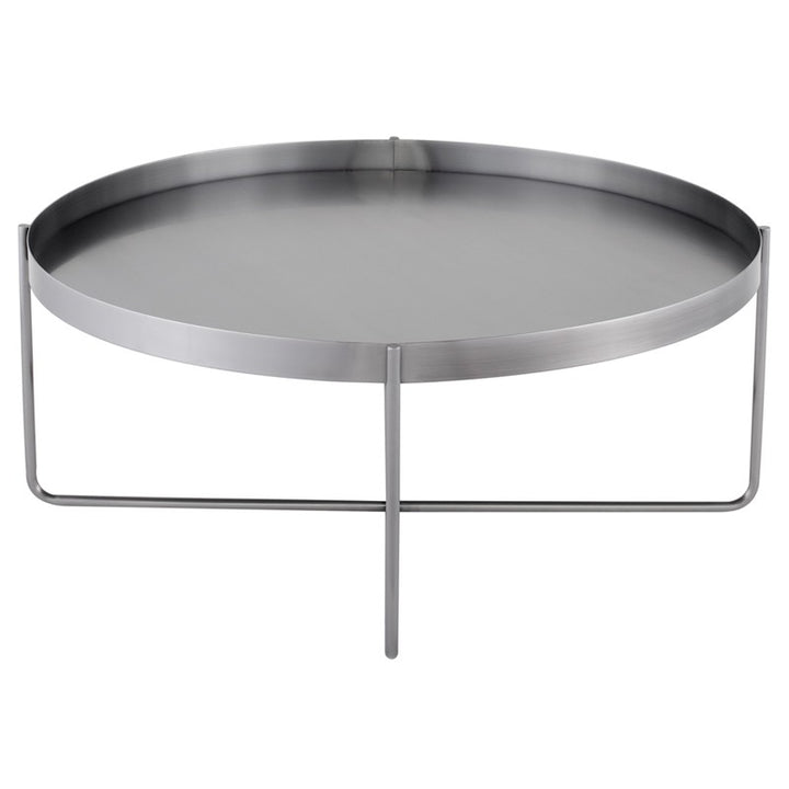 Gaultier Coffee Table-Nuevo-NUEVO-HGSX550-Coffee TablesRound-brushed graphite-3-France and Son