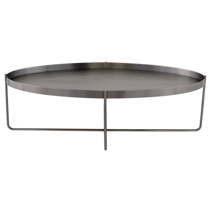 Gaultier Coffee Table-Nuevo-NUEVO-HGSX550-Coffee TablesRound-brushed graphite-8-France and Son