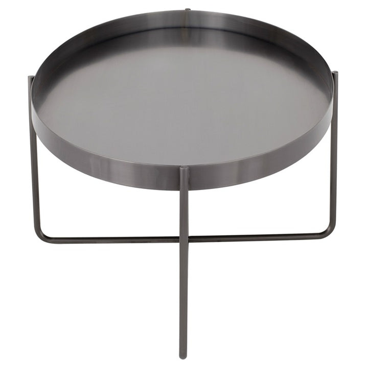 Gaultier Coffee Table-Nuevo-NUEVO-HGSX550-Coffee TablesRound-brushed graphite-9-France and Son