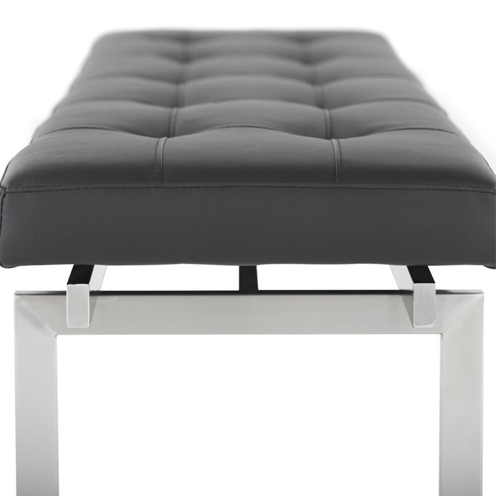 Louve Bench-Nuevo-NUEVO-HGTB130-BenchesSmall-brushed stainless base-black-13-France and Son
