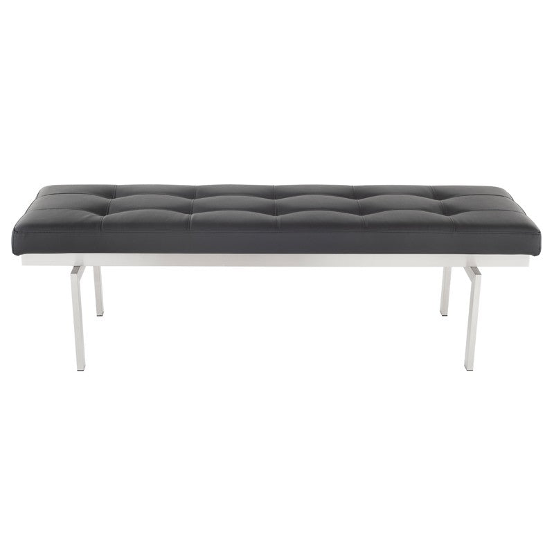 Louve Bench-Nuevo-NUEVO-HGTB130-BenchesSmall-brushed stainless base-black-11-France and Son