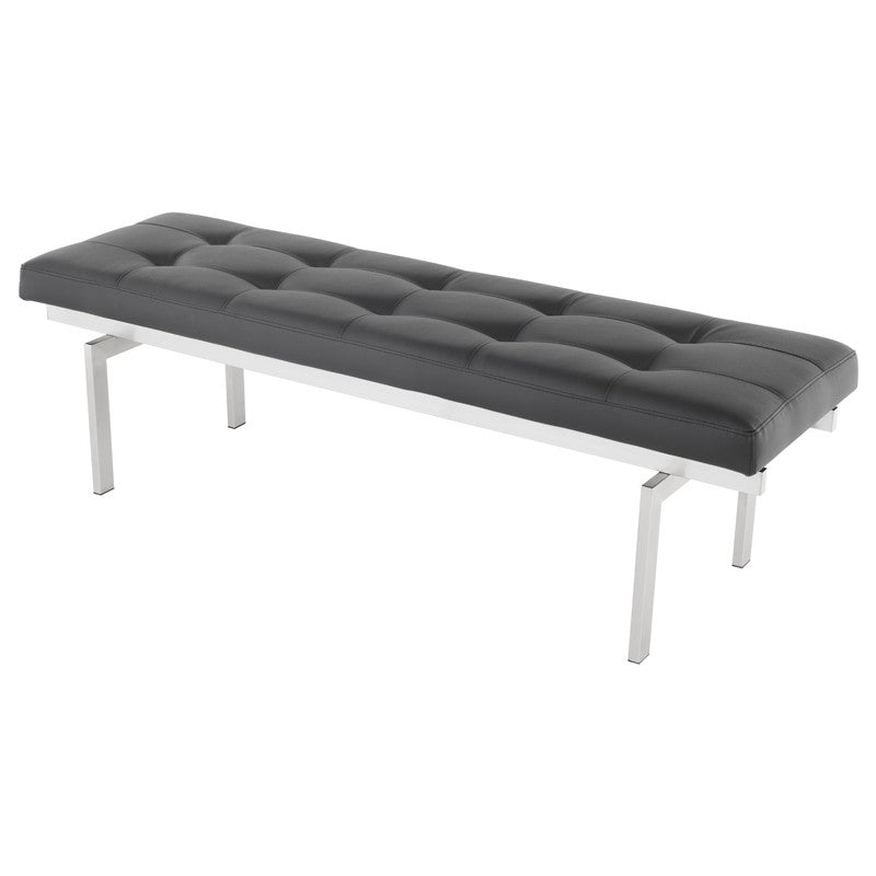 Louve Bench-Nuevo-NUEVO-HGTA895-BenchesLarge-brushed stainless base-black-10-France and Son