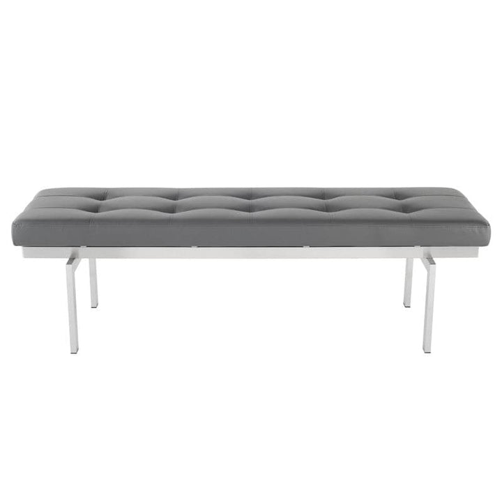 Louve Bench-Nuevo-NUEVO-HGTB130-BenchesSmall-brushed stainless base-black-19-France and Son