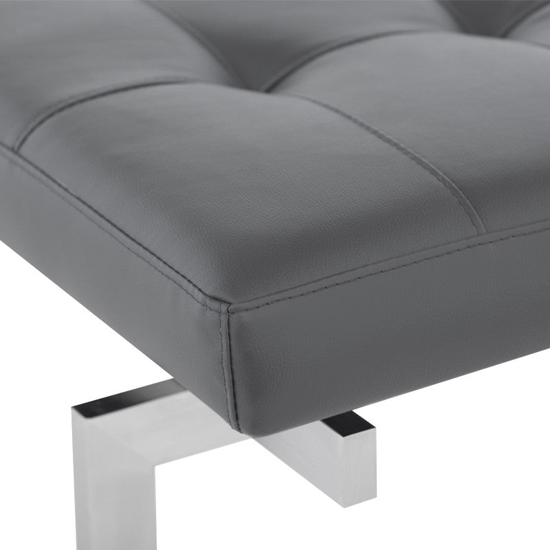 Louve Bench-Nuevo-NUEVO-HGTB130-BenchesSmall-brushed stainless base-black-9-France and Son