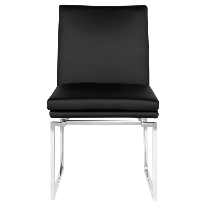 Savine Dining Chair-Nuevo-STOCKR-NUEVO-HGTB164-Dining ChairsWhite Naugahyde-Silver-6-France and Son