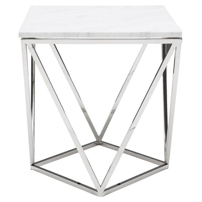 Jasmine Side Table-Nuevo-NUEVO-HGTB263-Side Tableswhite marble-brushed gold-7-France and Son