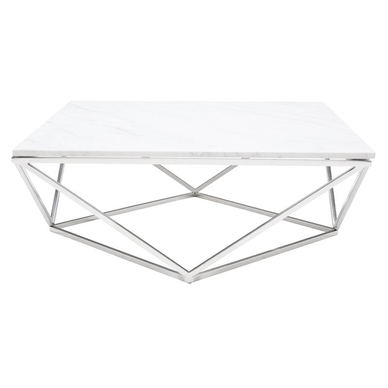 Jasmine Coffee Table-Nuevo-NUEVO-HGTB265-Coffee Tableswhite marble-brushed gold-9-France and Son