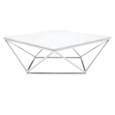 Jasmine Coffee Table-Nuevo-NUEVO-HGTB174-Coffee Tableswhite marble-polished stainless-8-France and Son