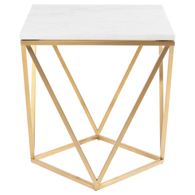 Jasmine Side Table-Nuevo-NUEVO-HGTB263-Side Tableswhite marble-brushed gold-3-France and Son