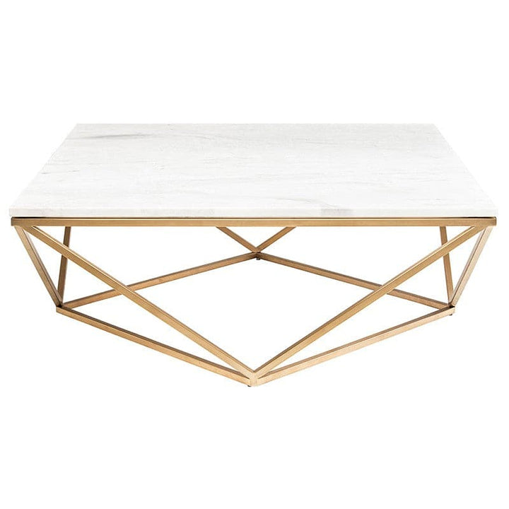 Jasmine Coffee Table-Nuevo-NUEVO-HGTB265-Coffee Tableswhite marble-brushed gold-5-France and Son