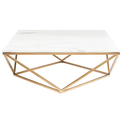 Jasmine Coffee Table-Nuevo-NUEVO-HGTB265-Coffee Tableswhite marble-brushed gold-5-France and Son