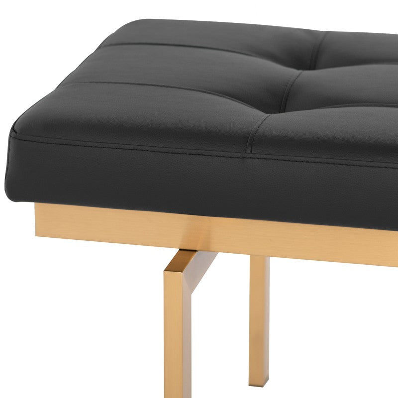 Louve Bench-Nuevo-NUEVO-HGTB130-BenchesSmall-brushed stainless base-black-25-France and Son