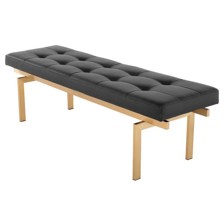 Louve Bench-Nuevo-NUEVO-HGTB331-BenchesLarge-brushed gold base-black-22-France and Son