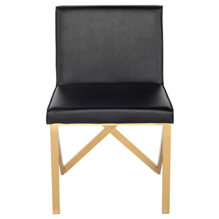 Talbot Dining Chair-Nuevo-NUEVO-HGTB563-Dining ChairsBlack-Fabric-Gold-9-France and Son