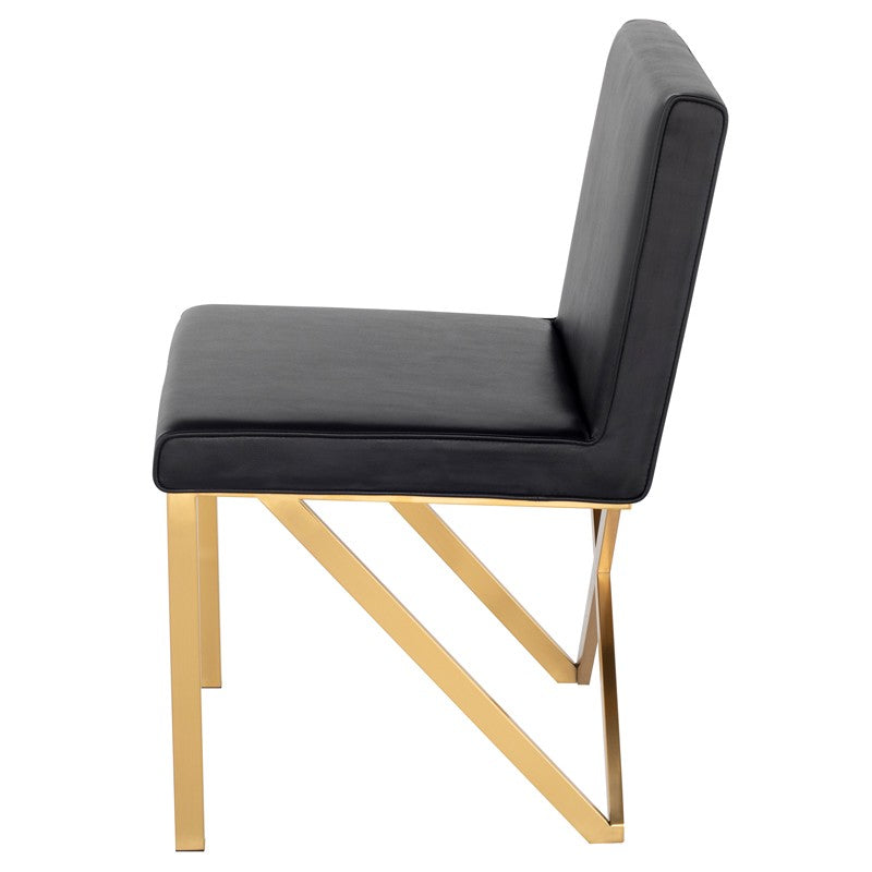 Talbot Dining Chair-Nuevo-NUEVO-HGTB563-Dining ChairsBlack-Fabric-Gold-10-France and Son
