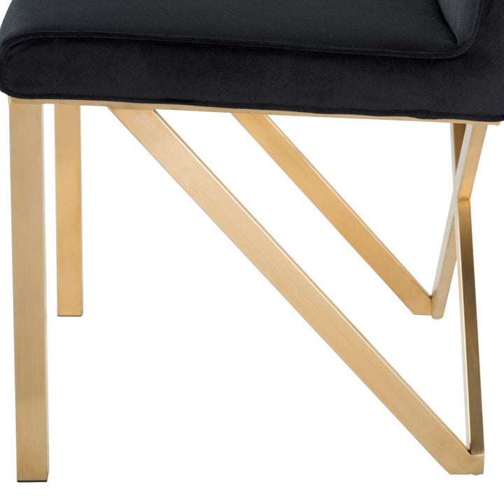 Talbot Dining Chair-Nuevo-NUEVO-HGTB563-Dining ChairsBlack-Fabric-Gold-5-France and Son