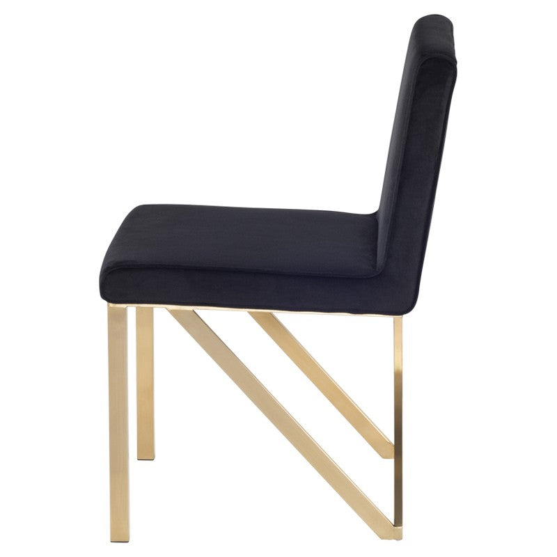 Talbot Dining Chair-Nuevo-NUEVO-HGTB563-Dining ChairsBlack-Fabric-Gold-4-France and Son