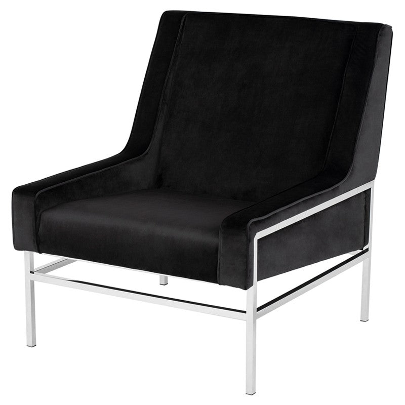 Theodore Occasional Chair-Nuevo-NUEVO-HGTB582-Lounge ChairsBlack(Silver Frame)-9-France and Son