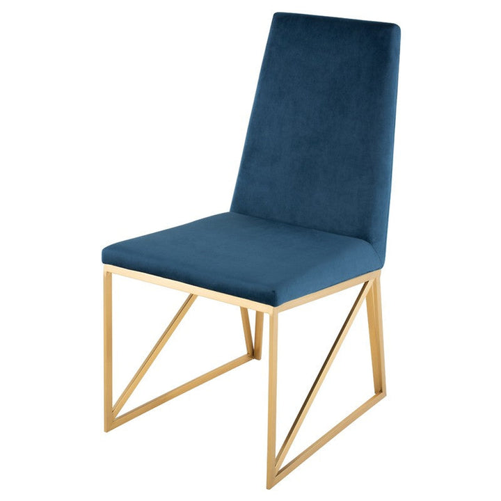 Caprice Dining Chair-Nuevo-NUEVO-HGTB587-Dining Chairsbrushed gold frame-peacock velour-11-France and Son