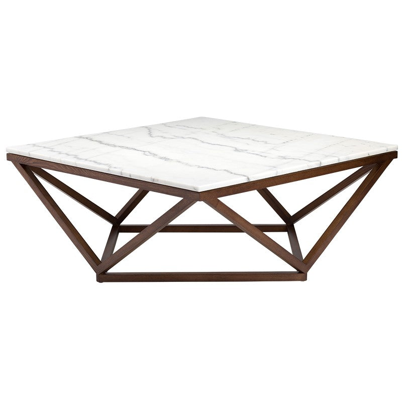Jasmine Coffee Table-Nuevo-NUEVO-HGYU161-Coffee Tableswhite marble-walnut stained ash-11-France and Son