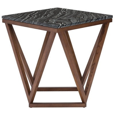 Jasmine Side Table-Nuevo-NUEVO-HGYU162-Side TablesBlack Wood Vein Marble-Walnut Stained Ash-18-France and Son