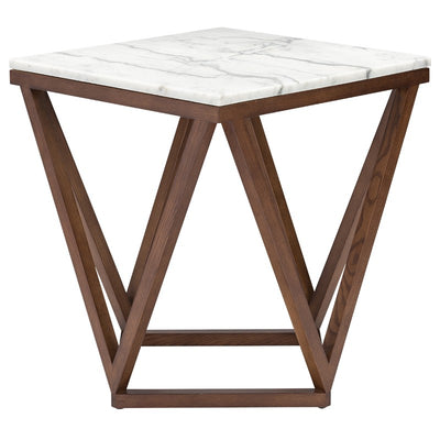 Jasmine Side Table-Nuevo-NUEVO-HGYU163-Side Tableswhite marble-walnut stained ash-9-France and Son