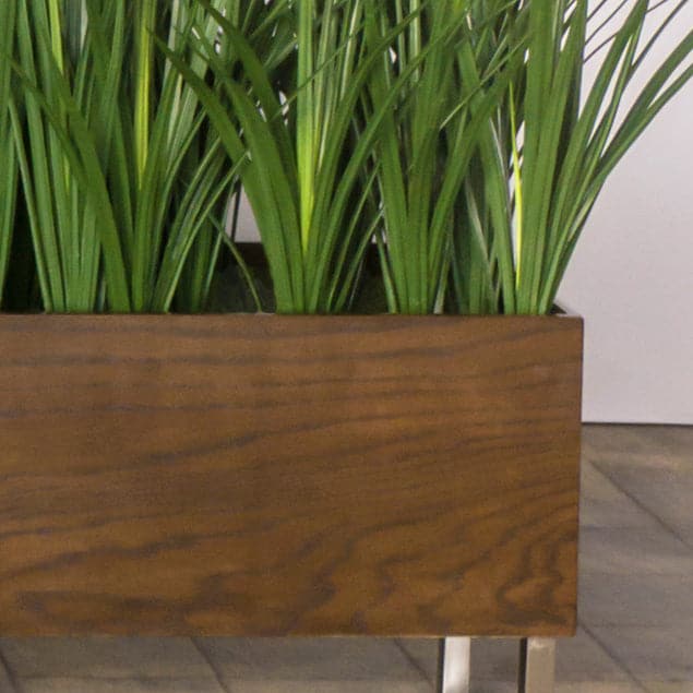 Liriope Grass in Rectangle Planter With Legs-Gold Leaf Design Group-GOLDL-HY3615-Planters-2-France and Son