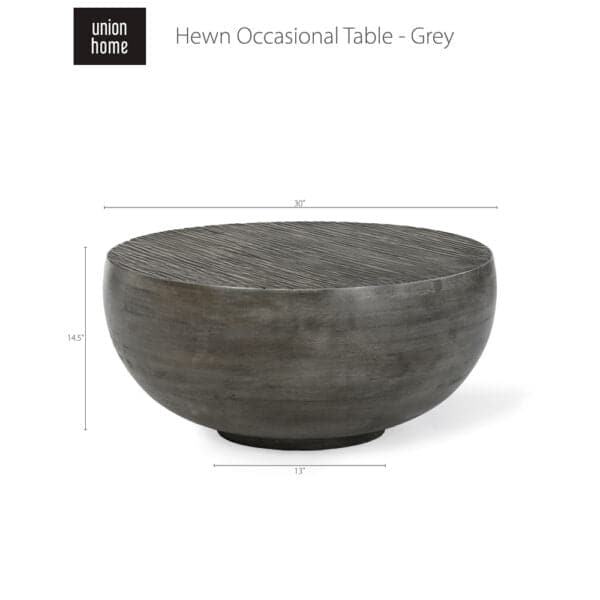 Hewn Occasional Table – Grey-Union Home Furniture-UNION-LVR00335-Side Tables-3-France and Son